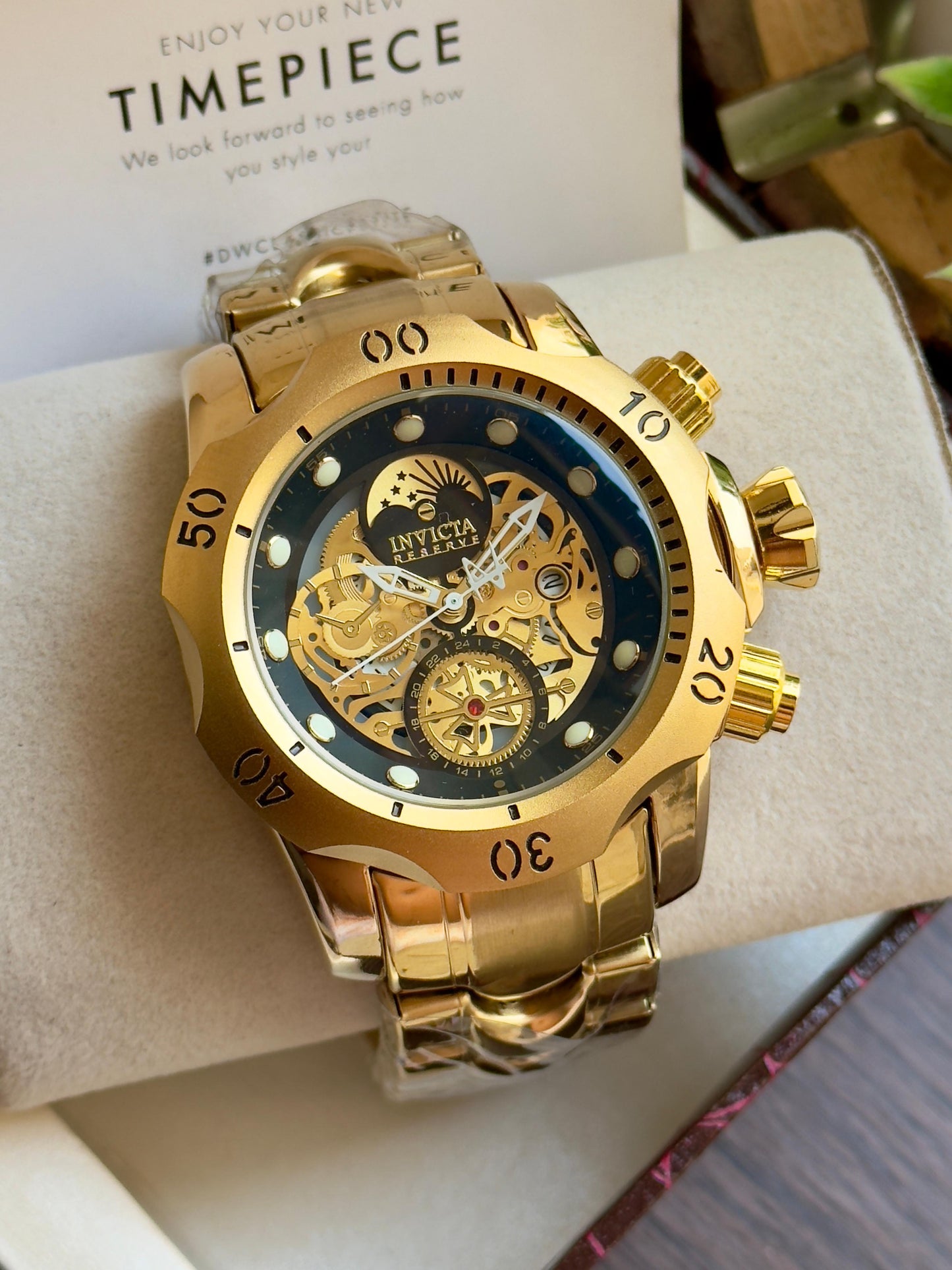 Gold Invicta Reserve Watch