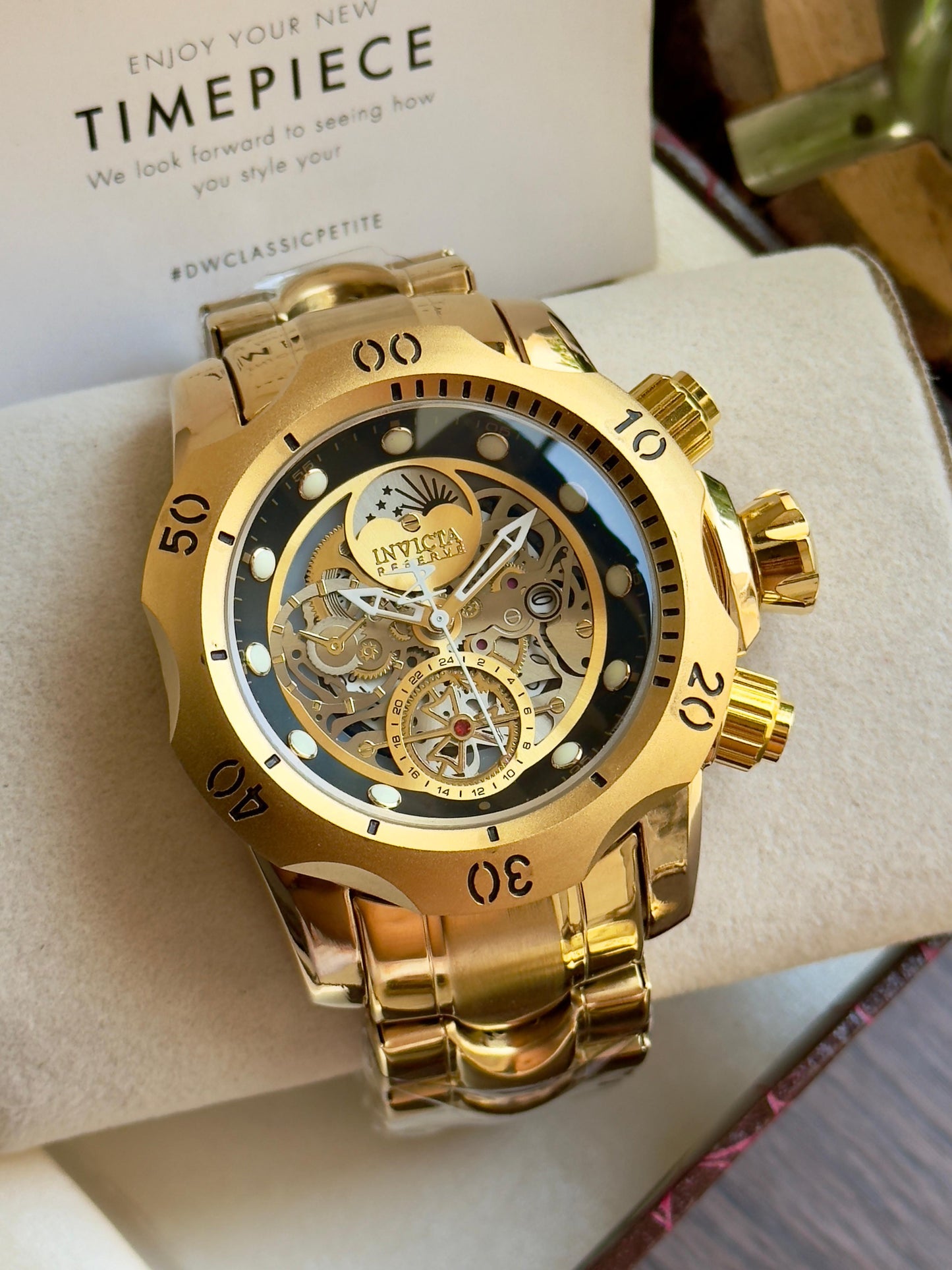 Gold Invicta Reserve Watch